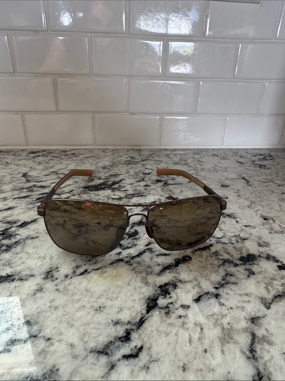 Maui Jim Brown Aviator Sunglasses - Tinted Lenses